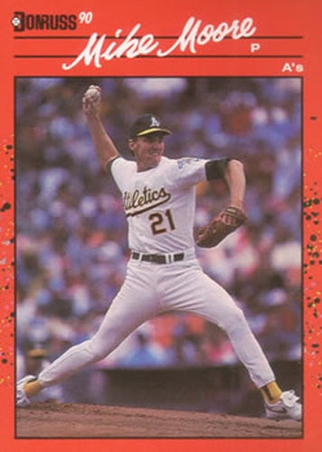 #214 Mike Moore - Oakland Athletics - 1990 Donruss Baseball