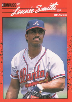 #222 Lonnie Smith - Atlanta Braves - 1990 Donruss Baseball
