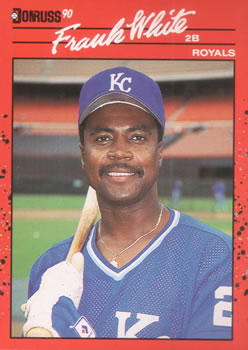 #262 Frank White - Kansas City Royals - 1990 Donruss Baseball