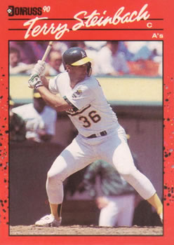 #268 Terry Steinbach - Oakland Athletics - 1990 Donruss Baseball
