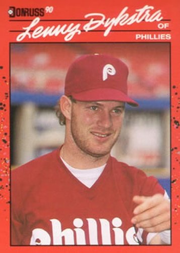 #313 Lenny Dykstra - Philadelphia Phillies - 1990 Donruss Baseball
