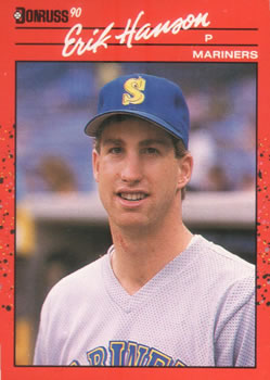 #345 Erik Hanson - Seattle Mariners - 1990 Donruss Baseball