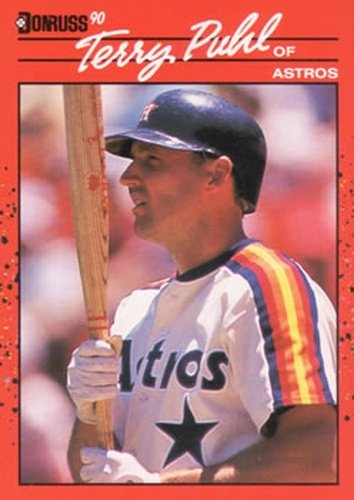#354 Terry Puhl - Houston Astros - 1990 Donruss Baseball
