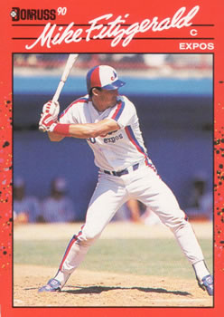 #392 Mike Fitzgerald - Montreal Expos - 1990 Donruss Baseball