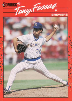 #457 Tony Fossas - Milwaukee Brewers - 1990 Donruss Baseball