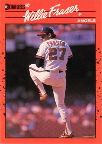 #587 Willie Fraser - California Angels - 1990 Donruss Baseball