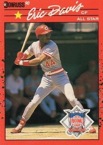 #695 Eric Davis - Cincinnati Reds - 1990 Donruss Baseball