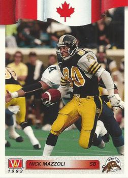 #138 Nick Mazzoli - Hamilton Tiger-Cats - 1992 All World CFL Football