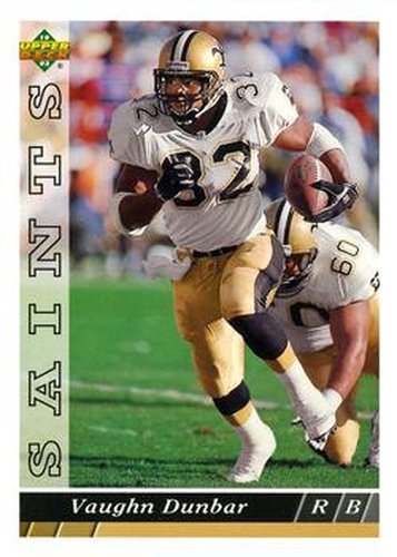 #138 Vaughn Dunbar - New Orleans Saints - 1993 Upper Deck Football