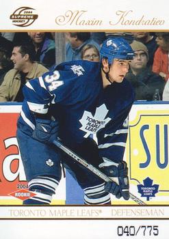#138 Maxim Kondratiev - Toronto Maple Leafs - 2003-04 Pacific Supreme Hockey