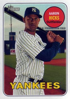 #138 Aaron Hicks - New York Yankees - 2018 Topps Heritage Baseball