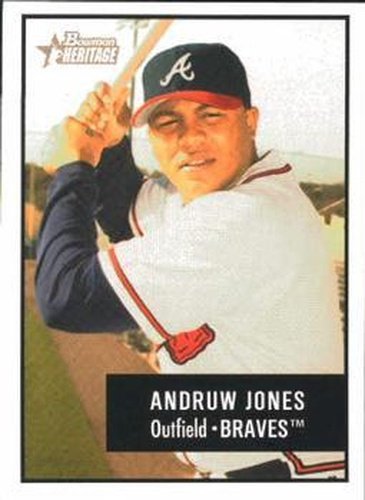 #138 Andruw Jones - Atlanta Braves - 2003 Bowman Heritage Baseball