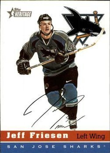 #138 Jeff Friesen - San Jose Sharks - 2000-01 Topps Heritage Hockey