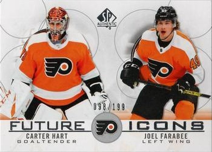 #138 Carter Hart / Joel Farabee - Philadelphia Flyers - 2020-21 SP Authentic Hockey