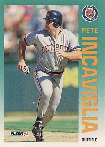 #139 Pete Incaviglia - Detroit Tigers - 1992 Fleer Baseball