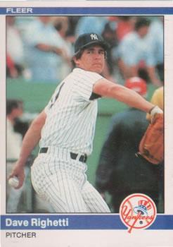 #139 Dave Righetti - New York Yankees - 1984 Fleer Baseball