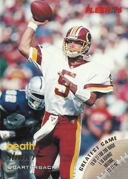#139 Heath Shuler - Washington Redskins - 1996 Fleer Football