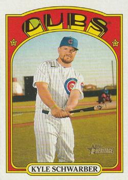 #139 Kyle Schwarber - Chicago Cubs - 2021 Topps Heritage Baseball