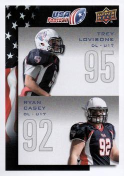 #139 Trey Lovisone / Ryan Casey - USA - 2014 Upper Deck USA Football