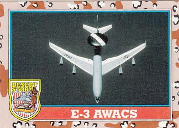 #139 E-3 AWACS - 1991 Topps Desert Storm