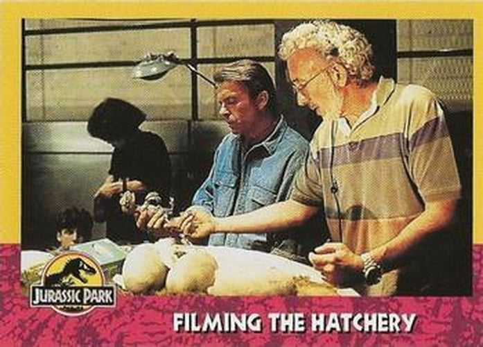 #139 Filming the Hatchery - 1993 Topps Jurassic Park