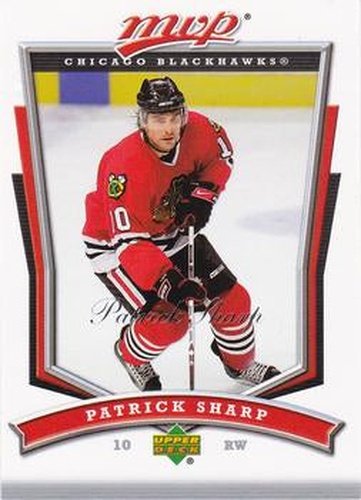 #13 Patrick Sharp - Chicago Blackhawks - 2007-08 Upper Deck MVP Hockey