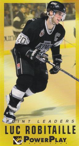 #13 Luc Robitaille - Los Angeles Kings - 1993-94 Fleer PowerPlay Hockey - Point Leaders