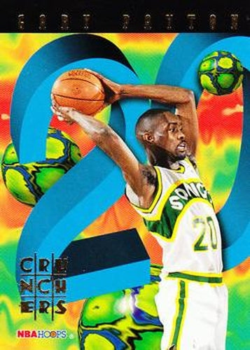 #13 Gary Payton - Seattle Supersonics - 1995-96 Hoops Basketball - Number Crunchers