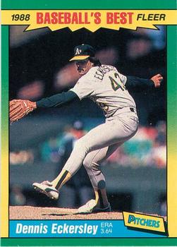 #13 Dennis Eckersley - Oakland Athletics - 1988 Fleer Baseball's Best Sluggers vs Pitchers