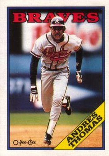 #13 Andres Thomas - Atlanta Braves - 1988 O-Pee-Chee Baseball