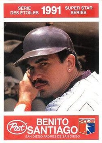 #13 Benito Santiago - San Diego Padres - 1991 Post Canada Super Star Series Baseball