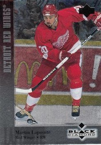 #13 Martin Lapointe - Detroit Red Wings - 1996-97 Upper Deck Black Diamond Hockey