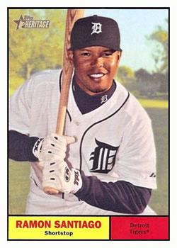 #13 Ramon Santiago - Detroit Tigers - 2010 Topps Heritage Baseball