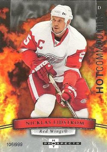#140 Nicklas Lidstrom - Detroit Red Wings - 2007-08 Fleer Hot Prospects Hockey