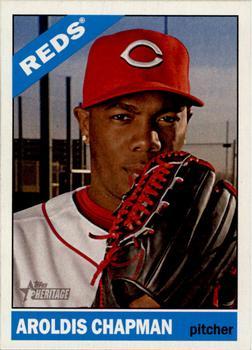 #140 Aroldis Chapman - Cincinnati Reds - 2015 Topps Heritage Baseball