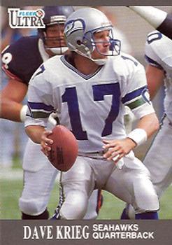 #140 Dave Krieg - Seattle Seahawks - 1991 Ultra Football