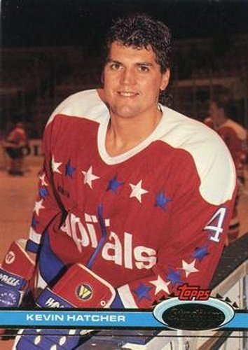#140 Kevin Hatcher - Washington Capitals - 1991-92 Stadium Club Hockey