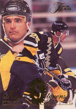 #140 Kevin Stevens - Pittsburgh Penguins - 1994-95 Flair Hockey