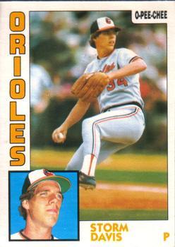 #140 Storm Davis - Baltimore Orioles - 1984 O-Pee-Chee Baseball