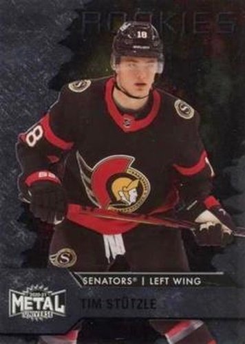 #140 Tim Stutzle - Ottawa Senators - 2020-21 Skybox Metal Universe Hockey