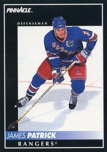 #140 James Patrick - New York Rangers - 1992-93 Pinnacle Canadian Hockey