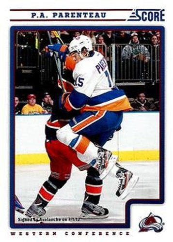 #140 Pierre Parenteau - Colorado Avalanche - 2012-13 Score Hockey