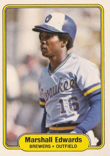 #140 Marshall Edwards - Milwaukee Brewers - 1982 Fleer Baseball