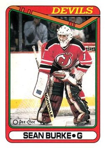#140 Sean Burke - New Jersey Devils - 1990-91 O-Pee-Chee Hockey
