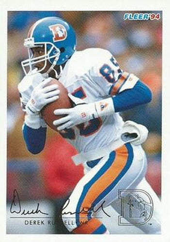 #141 Derek Russell - Denver Broncos - 1994 Fleer Football