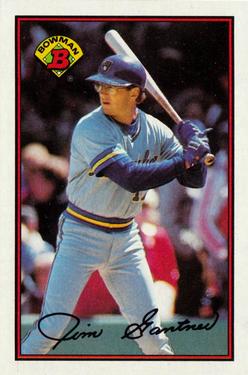 #141 Jim Gantner - Milwaukee Brewers - 1989 Bowman Baseball