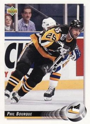 #141 Phil Bourque - Pittsburgh Penguins - 1992-93 Upper Deck Hockey