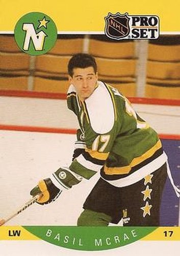 #141 Basil McRae - Minnesota North Stars - 1990-91 Pro Set Hockey