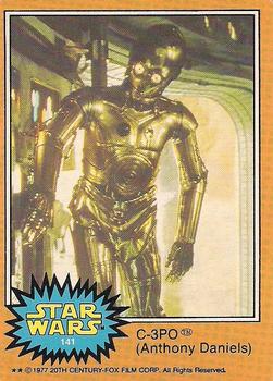 #141 C-3PO Anthony Daniels - 1977 O-Pee-Chee Star Wars