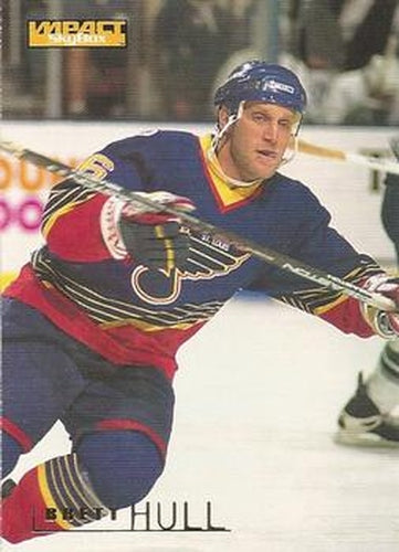 #141 Brett Hull - St. Louis Blues - 1995-96 SkyBox Impact Hockey